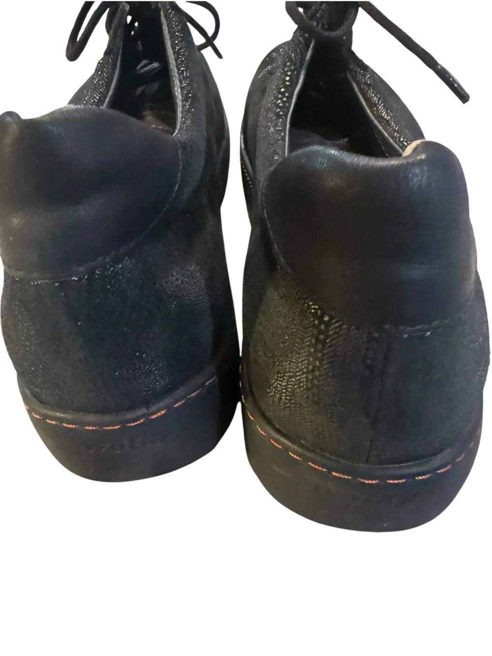 Wolky Fantasy Black Metal Suede Lace Up Comfort Shoes EU 41 US 10 10.5